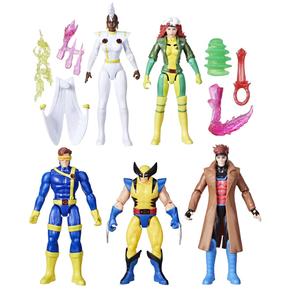 Marvel X-Men '97 Action Figure 5-Pack, Storm, Rogue, Cyclops